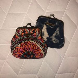 2 coin pouches